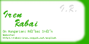 iren rabai business card